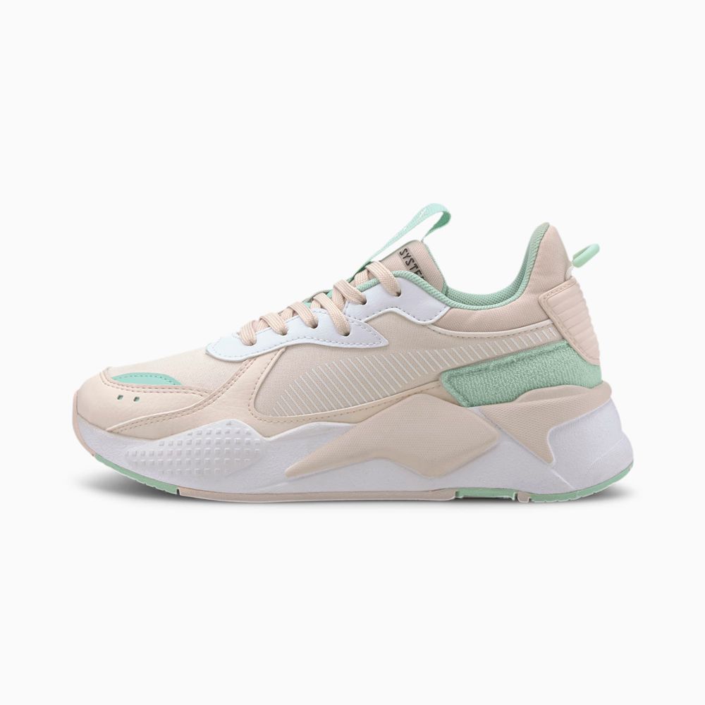 Puma RS-X Collegiate Fiú Sportcipő - Zöld/Rózsaszín ( Hungary - SYBRK7485 )